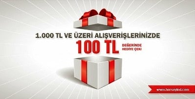 1000-tl Alışverişe 100-tl Hediye Çeki Kampanyası İNCELE